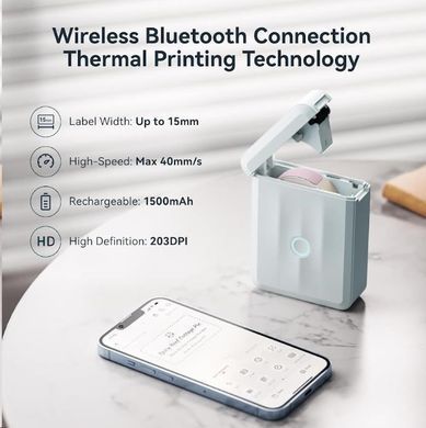 Купити Термопринтер для печати наклеек NIIMBOT D110_M Blue