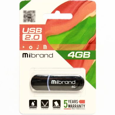 Купити Флеш-накопичувач Mibrand Panther USB2.0 4GB Black