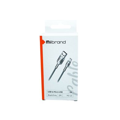 Купити Кабель Mibrand MI-13 USB Micro 2A 1m Black-Gray
