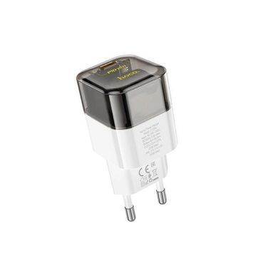 Купити Мережевий зарядний пристрій HOCO C125A Transparent tribute single-port PD20W charger Transparent Black
