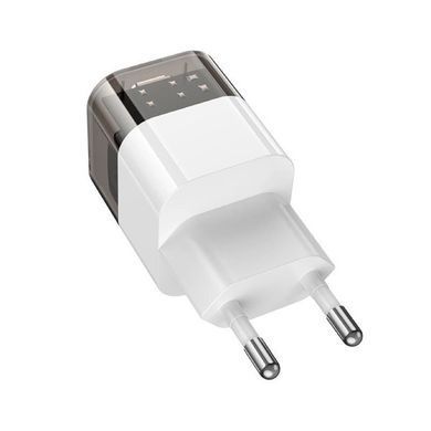 Купити Мережевий зарядний пристрій HOCO C125A Transparent tribute single-port PD20W charger Transparent Black
