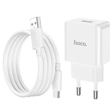 Купити Сетевое зарядное устройство Hoco C106A Leisure White
