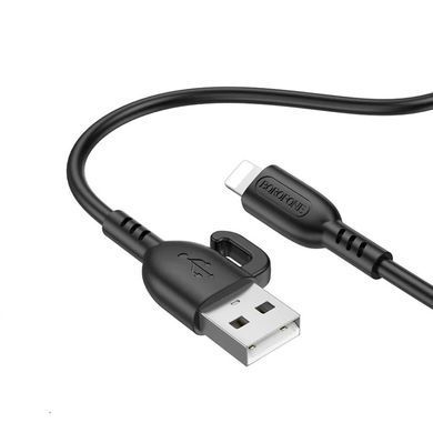 Купити Кабель BOROFONE BX91 USB to iP 2.4A,1m, PVC, PVC connectors, Black