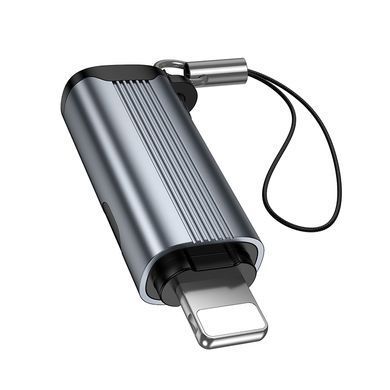 Купити Перехідник HOCO UA36B C male to USB female OTG transparent adapter Black