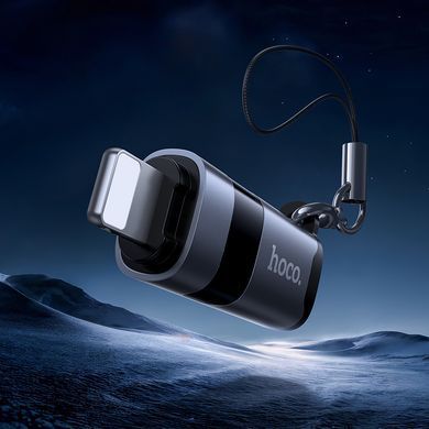 Купити Перехідник HOCO UA36B C male to USB female OTG transparent adapter Black