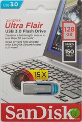 Купити Флеш-накопитель SanDisk Ultra Flair USB3.0 128GB Blue
