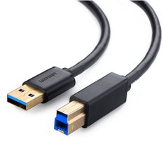 Купити Кабель UGREEN US210 USB3.0 A Male USB Type-В 1m Black