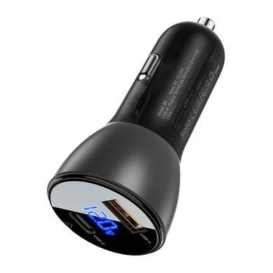 Купити Автомобільний зарядний пристрій ACEFAST B6 metal 63W (USB-A+USB-C) with digital display