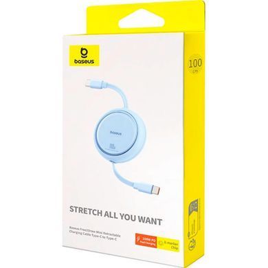 Купити Кабель Baseus Free2Draw Mini Retractable Charging Cable Type-C to Type-C 100W 1m Galaxy Blue