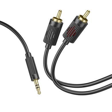 Купити Аудиокабель HOCO UPA28 3.5 double lotus RCA audio cable Black