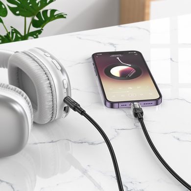 Купити Аудiокабель HOCO UPA27 Spirit transparent digital audio conversion cable iP Black