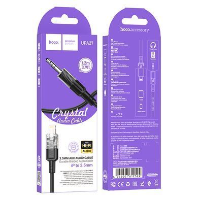 Купити Аудiокабель HOCO UPA27 Spirit transparent digital audio conversion cable iP Black
