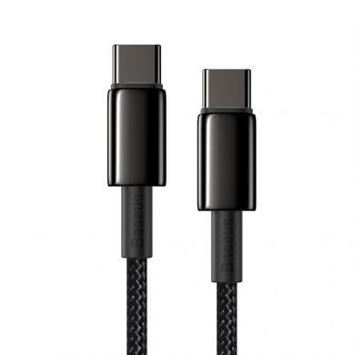 Купити Кабель Baseus Tungsten Gold Fast Charging Data Cable Type-C to Type-C 100W 1m Black