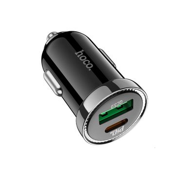 Купити Автомобільний зарядний пристрій Hoco Z44 USB-A/Type-C Black