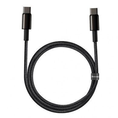 Купити Кабель Baseus Tungsten Gold Fast Charging Data Cable Type-C to Type-C 100W 1m Black