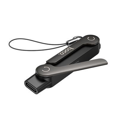 Купити Тримач для телефона HOCO UA47A Type-C male to Type-C female holder-adapter Black