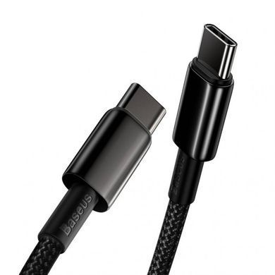 Купити Кабель Baseus Tungsten Gold Fast Charging Data Cable Type-C to Type-C 100W 1m Black