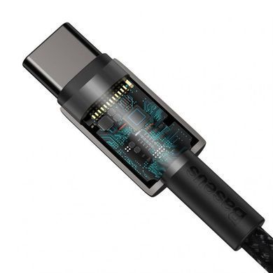 Купити Кабель Baseus Tungsten Gold Fast Charging Data Cable Type-C to Type-C 100W 1m Black