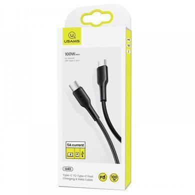 Купити Кабель Usams US-SJ459 U43 Type-C TO Type-C 100W PDFast Charging & Data Cable 1.2m black