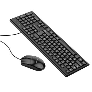 Купити Мышь+клавиатура Borofone Business keyboard and mouse set Eng/Ru Black