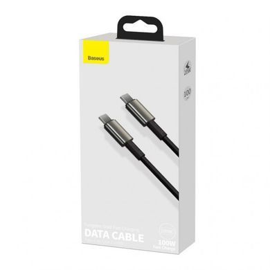 Купити Кабель Baseus Tungsten Gold Fast Charging Data Cable Type-C to Type-C 100W 1m Black