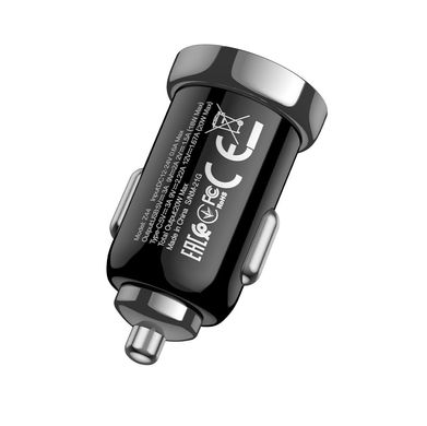 Купити Автомобильное зарядное устройство Hoco Z44 USB-A/Type-C Black