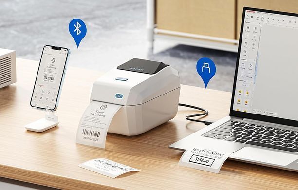 Купити Термопринтер для печати наклеек NIIMBOT K3_W Lvory white (1AE10271603)