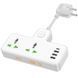 Мережевий подовжувач HOCO AC11A Voyage 2-position expansion socket(1C3A) (8.5 cm) White