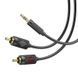 Аудиокабель HOCO UPA28 3.5 double lotus RCA audio cable Black