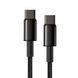 Кабель Baseus Tungsten Gold Fast Charging Data Cable Type-C to Type-C 100W 1m Black