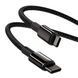 Кабель Baseus Tungsten Gold Fast Charging Data Cable Type-C to Type-C 100W 1m Black