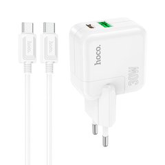 Купити Сетевое зарядное устройство Hoco C111A charger set(C to С) White