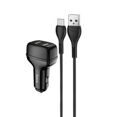 Купити Автомобільний зарядний пристрій Hoco Z36 charger set(Type-C) 2 × USB Black