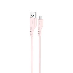 Купити Кабель Hoco X97 Crystal USB Micro 2.4 A 1m Light Pink