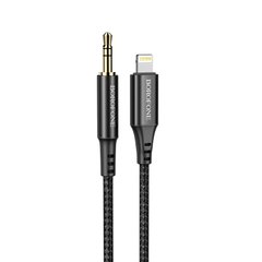 Купити Кабель Borofone BL7 Digital Audio conversion cable for iPhone AUX 3.5 мм Apple Lightning 1m Black