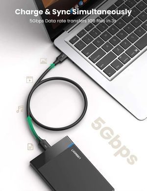 Купити Кабель UGREEN US130 USB 3.0 A Male to Micro USB 3.0 Male Cable 0.5m (Black)(UGR-10840)