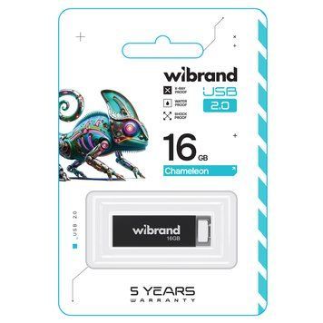 Купити Флеш-накопитель Wibrand USB 2.0 Chameleon 16Gb Black