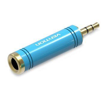 Купити Аудіо перехідник Vention 3.5mm Male to 6.35mm Female Audio Adapter Blue Aluminum Alloy Type (VAB-S04-L)