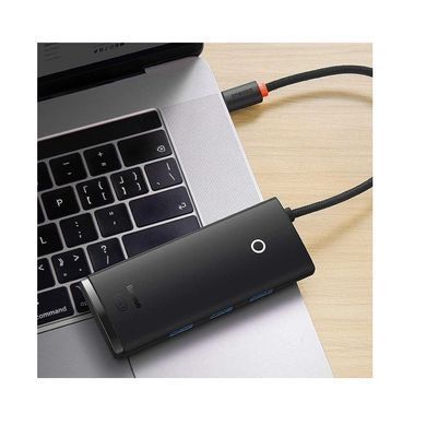 Купити USB-хаб Baseus Lite Series 4-Port USB-A HUB Adapter (USB-A to USB 3.0*4) 25cm Black