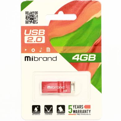 Купити Флеш-накопитель Mibrand Сhameleon USB2.0 4GB Red