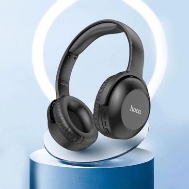 Купити Бездротові навушники Hoco W37 Sound Active Noise Reduction Bluetooth / AUX 3,5 мм Black