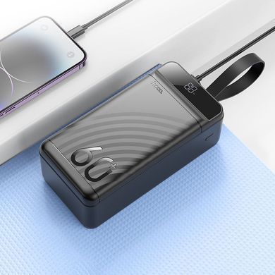 Купити Зовнішній акумулятор HOCO J123C Element 22.5W+PD20W fully compatible power bank with digital display(60000mAh) Black