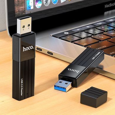Купити Кардридер HOCO HB20 Mindful 2-in-1card reader(USB2.0) Black