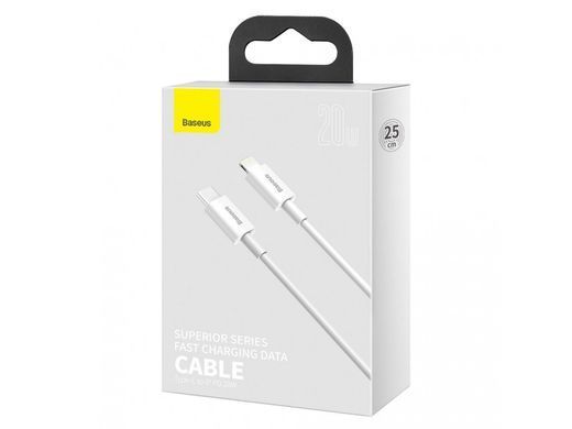 Купити Кабель Baseus Superior Series Fast Charging Data Cable Type-C to iP PD 20W 0.25m White