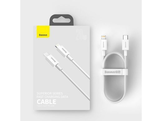 Купити Кабель Baseus Superior Series Fast Charging Data Cable Type-C to iP PD 20W 0.25m White