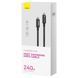 Кабель Baseus Tungsten Gold Fast Charging Data Cable Type-C to Type-C 240W 2m Black