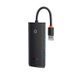 USB-хаб Baseus Lite Series 4-Port USB-A HUB Adapter (USB-A to USB 3.0*4) 25cm Black