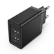 Мережевий зарядний пристрій Vention Two-Port USB(A+A) (18W/18W) Black