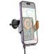 Автотримач для телефона з БЗП HOCO HW7 Transparent Discovery Edition wireless fast charging car holder(air outlet) Metal Gray