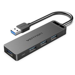Купити USB-хаб Vention CHLBB 4-Port USB 3.0 USB3.0 15 cм Black